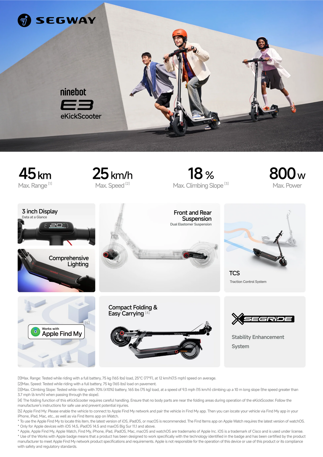 Segway - E3 Electric Kickscooter