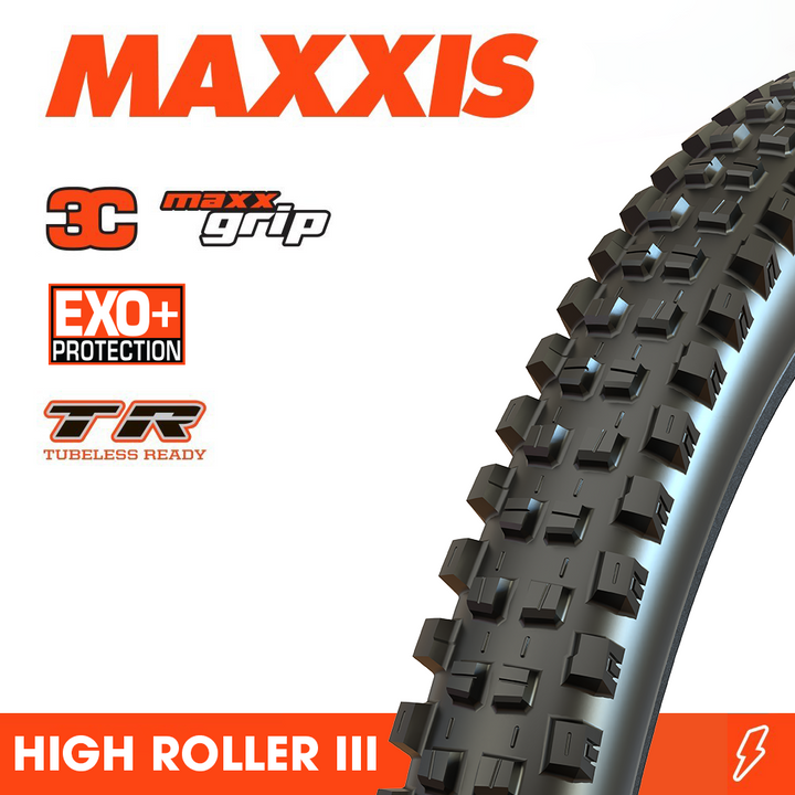 Maxxis - High Roller III 29 X 2.40 3CG EXO+ TR FOLD 60TPI E-25
