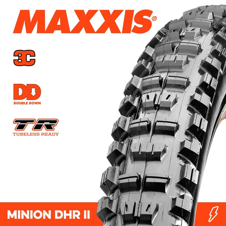Maxxis - Minion DHR II 27.5" x 2.50" 3CT DD TR FOLD 120X2TPI E-25